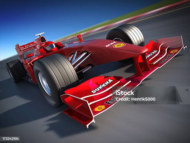 Openwheel Singleseater Racing Car Car On Racetrack Clipping Path Included Stock Photo - Download Image Now