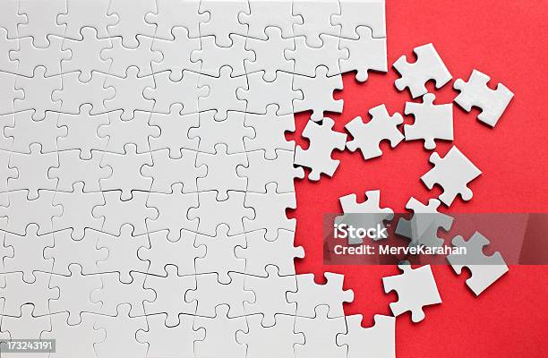 Jigsaw Puzzle - Fotografie stock e altre immagini di Puzzle - Puzzle, Sezione parziale, Tessera di puzzle