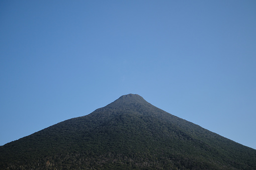 Beautiful triangular mountain Kaimondake