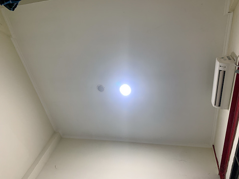 room ceiling with light