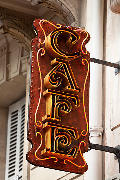 Cafe Sign, Paris, France