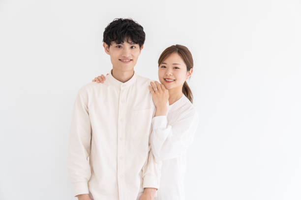 istock asian couple , white background 1732460556