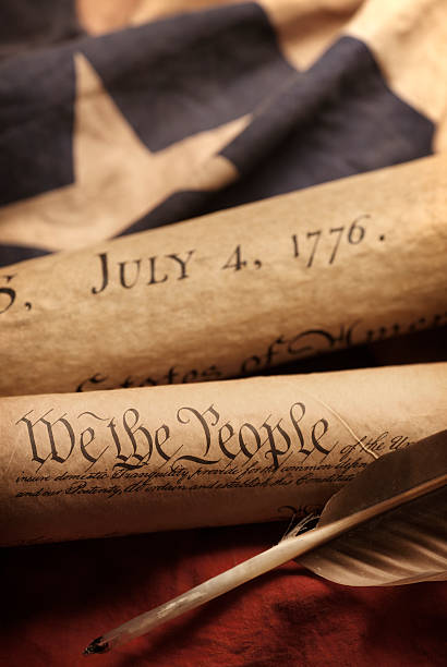 documents historique - us constitution patriotism fourth of july american revolution photos et images de collection