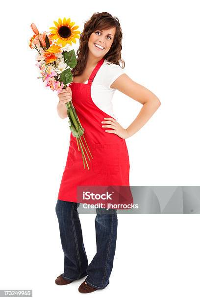 Fröhliche Florist Stockfoto und mehr Bilder von Blumenhändler - Blumenhändler, Ganzkörperansicht, Frauen