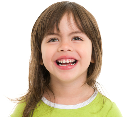 Portrait of a little girl on a white background. http://s3.amazonaws.com/drbimages/m/np.jpg