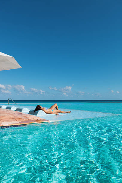 Tropical swimming pool at sunrise in MexicoOther gallerys: