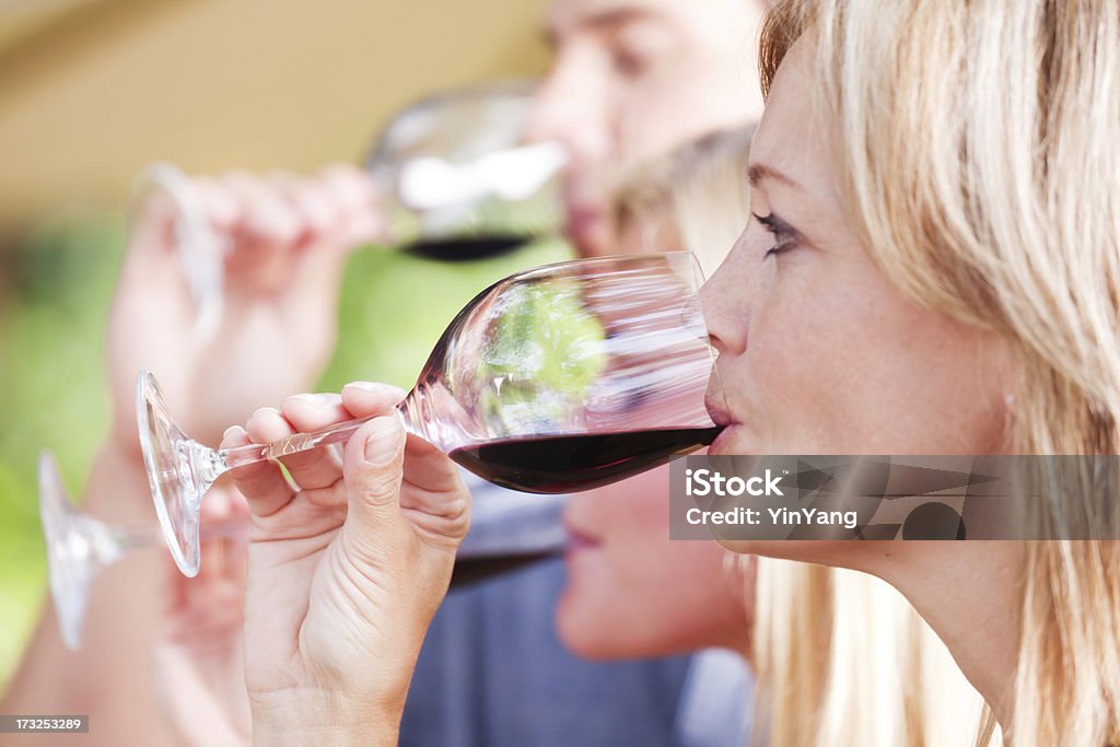 Close-up de Prova de Vinho Vinho Sipping seu grupo - Royalty-free 20-29 Anos Foto de stock