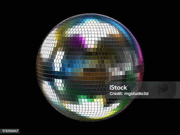 Bola De Discoteca Cores - Fotografias de stock e mais imagens de Globo Espelhado - Globo Espelhado, Dança de Discoteca, Discoteca