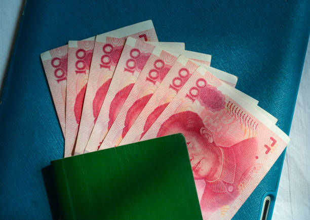 100 Renminbi (RMB) banknotes 100 Renminbi (RMB) banknotes closed up. mao original stock pictures, royalty-free photos & images