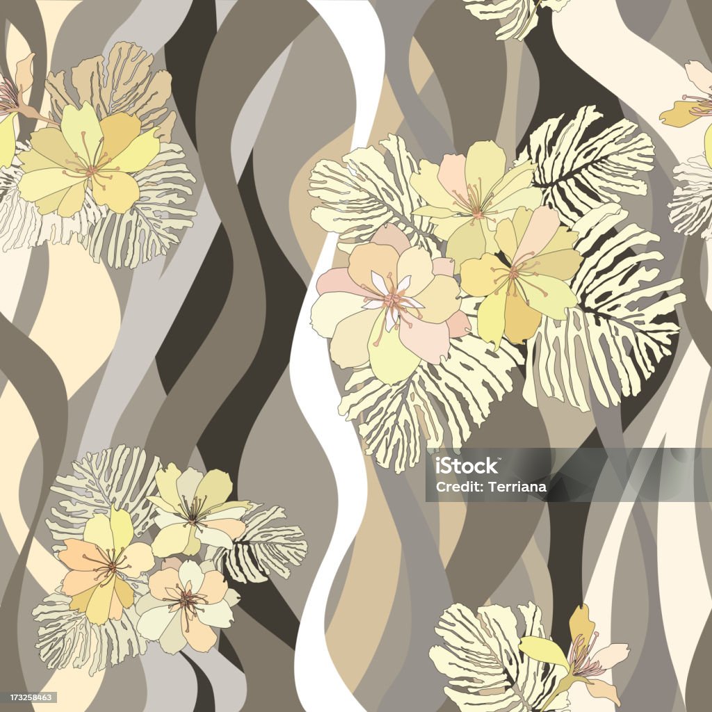 flower wavy pattern in 1970s style. floral seamless background. Yellow flower bouquets wavy pattern. floral seamless texture with apple tree flowers. flower seamless background. 1970-1979 stock vector