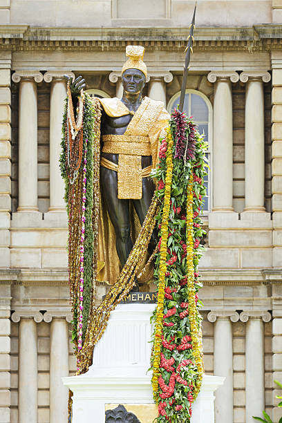 King Kamehameha Statue - c. 1883 - in Honolulu (Oahu, Hawaii).