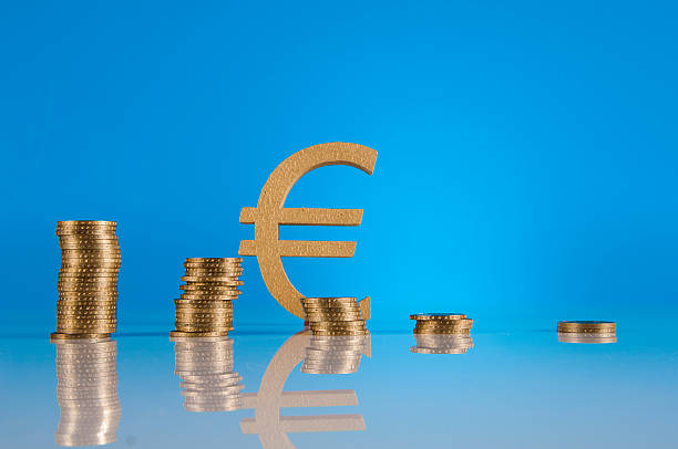 istock Business theme, gold coins with light background 173259300