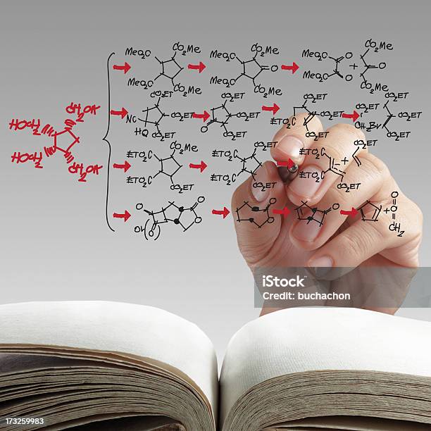 Hand Drawing Molecule Structure Stock Photo - Download Image Now - Atom, Biochemistry, Biology