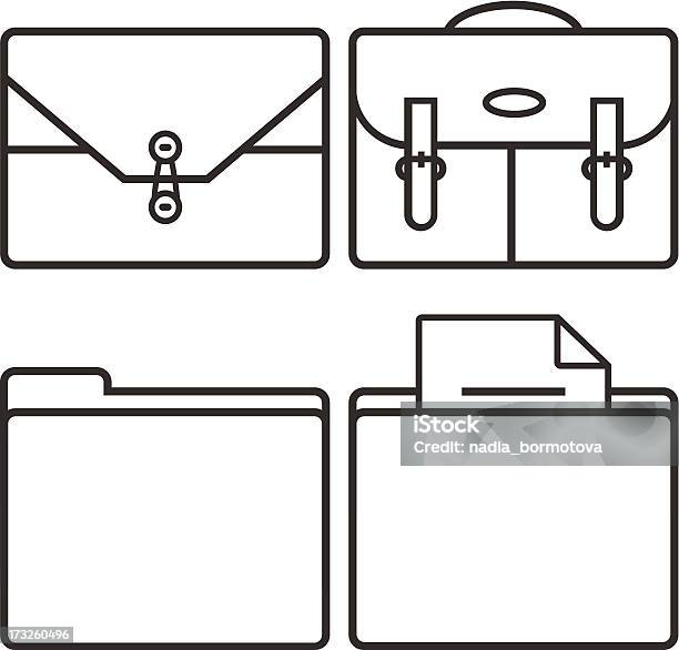 Przypadki Biznesowe I Foldery - Stockowe grafiki wektorowe i więcej obrazów Akcesorium osobiste - Akcesorium osobiste, Akta, Aktówka