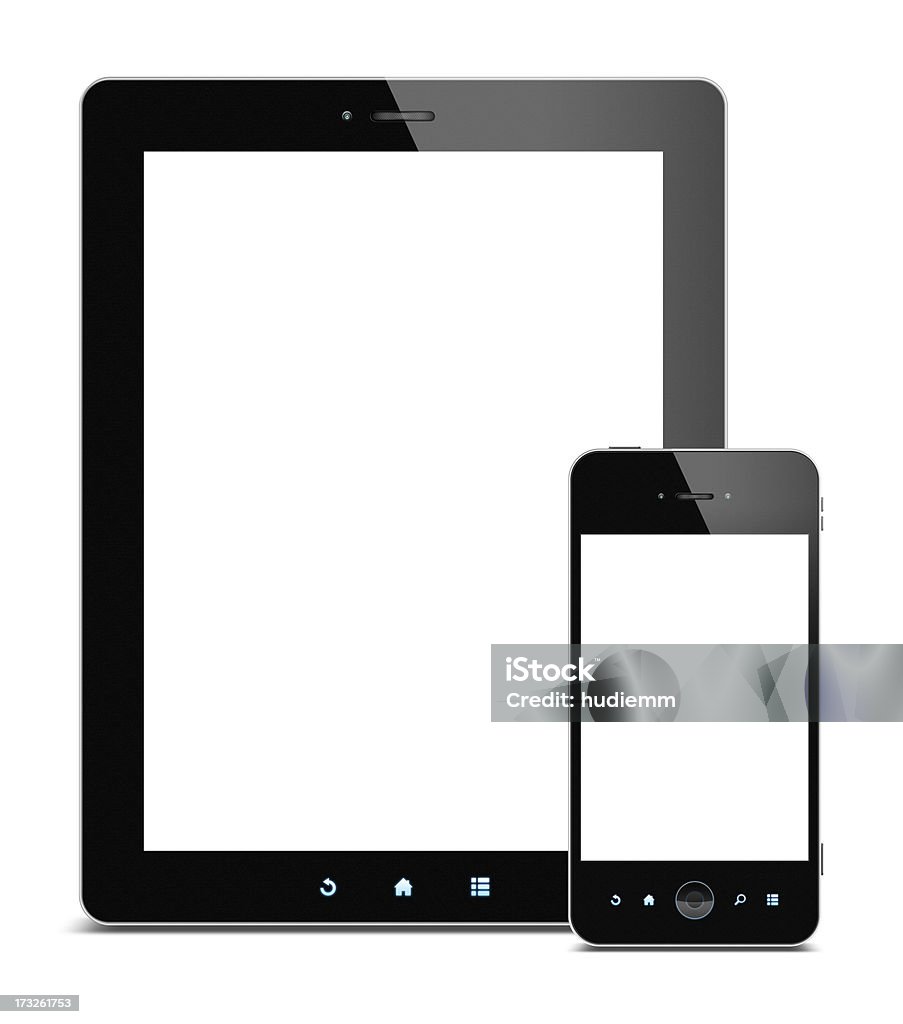 Tablet PC i Smart Phone (Ścieżka odcinania!) - Zbiór zdjęć royalty-free (Białe tło)