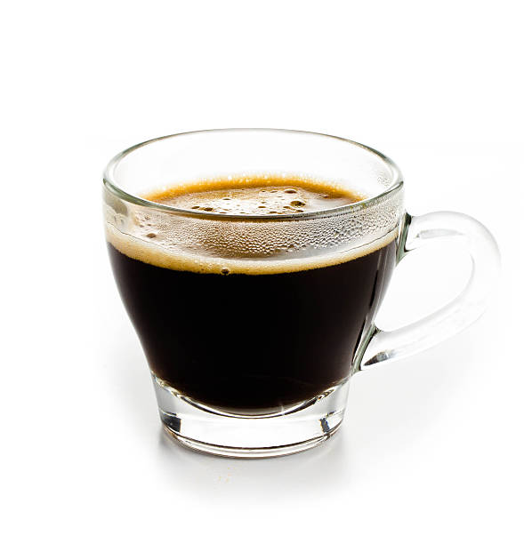 istock Coffee Espresso in  Glass cup with foam white background 173262144