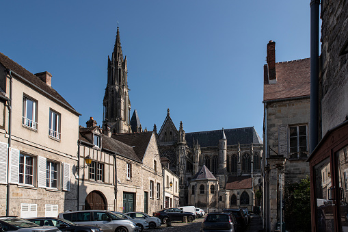 Senlis church in France, exterior view