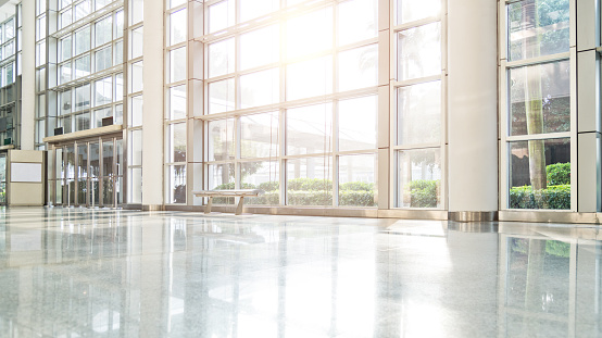 Empty lobby in modern office building.