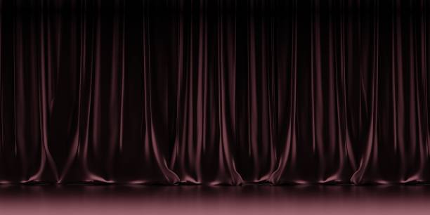 istock Stage curtain product display scene scene show floor display stage backdrop showroom 3D illustration 1732770523