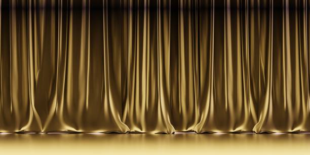 istock Stage curtain product display scene scene show floor display stage backdrop showroom 3D illustration 1732771441