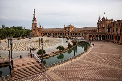 Plaza de Espana in Seville, Spain.