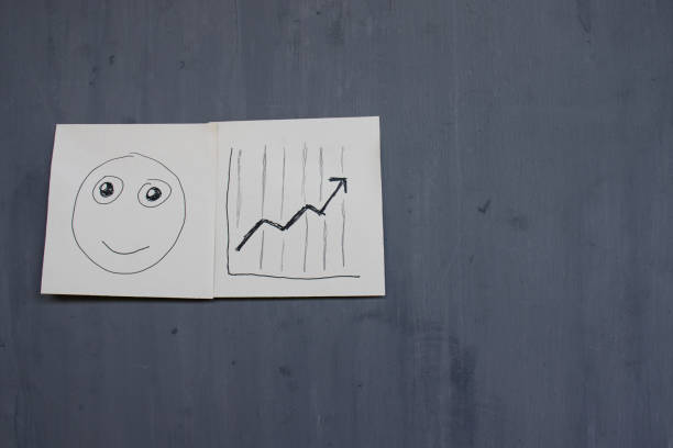 istock Happy emote with bullish chart 1732836414