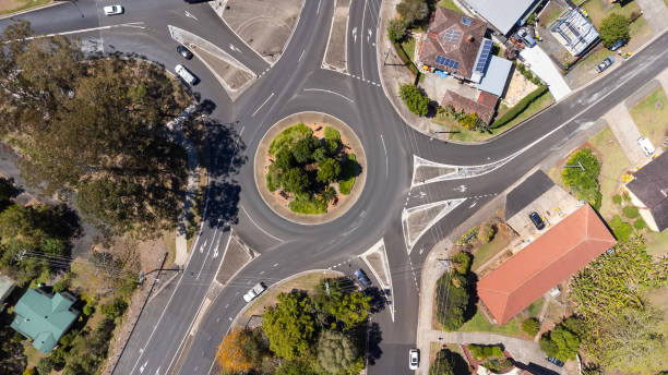 istock Traffic roundabout aerial 1732872570