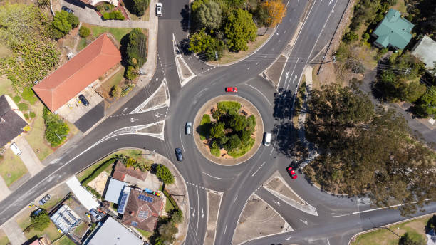 istock Traffic roundabout aerial 1732872612