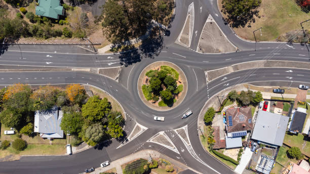 istock Traffic roundabout aerial 1732872619