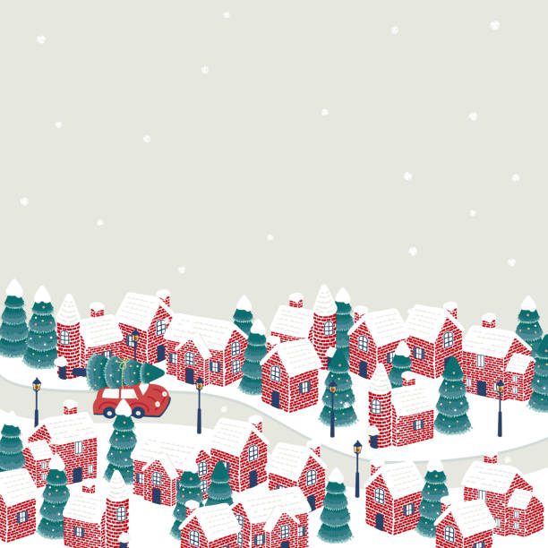 Vector illustration of Christmas landscape. Vector illustration of Christmas landscape. 雪 stock illustrations