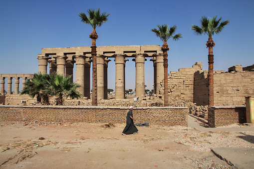 Luxor, Egypt - 01 Mar 2017: Ancient Luxor temple in Luxor city, Egypt