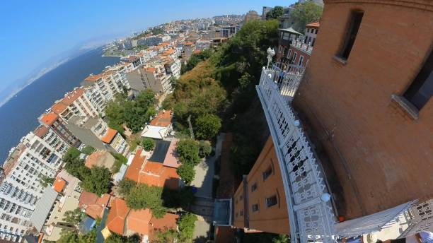Asansor on Izmir skyline in Turkey