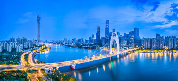 istock Guangzhou city financial district skyline and river scenery 1733019814