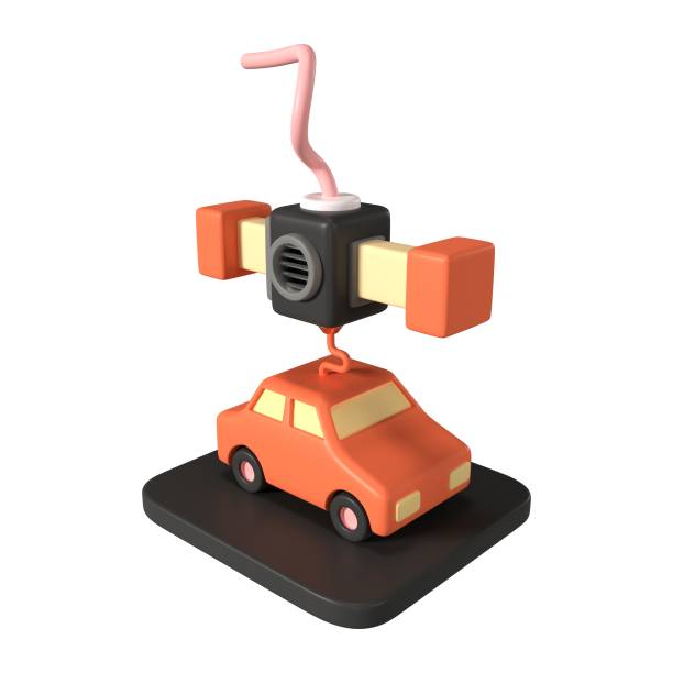 istock Printing Car 3D Illustration Icon 1733028011