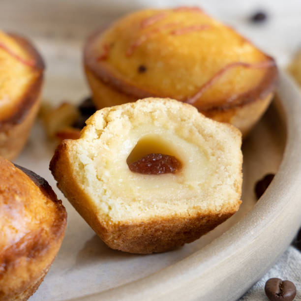 istock Pasticciotto leccese pastry filled with egg custard cream and sour cherry jam on a plate close up 1733028868
