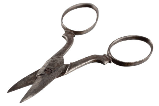 istock Vintage embroidery scissors isolated on white 1733044239