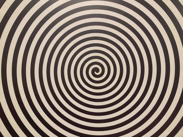 istock Illusion art spiral background black white 1733046968
