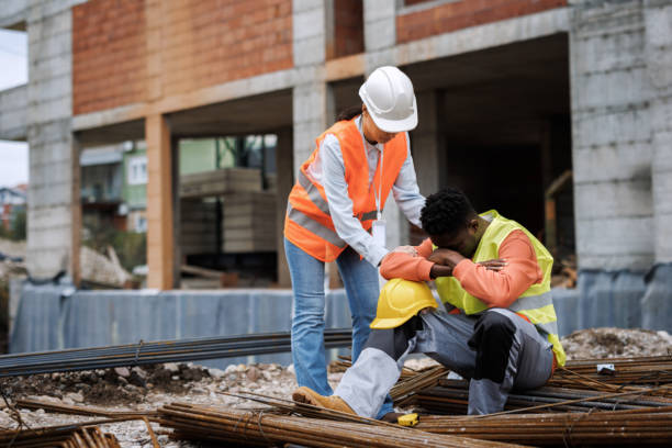 istock Woman consoling sad colleague at construction site 1733051099