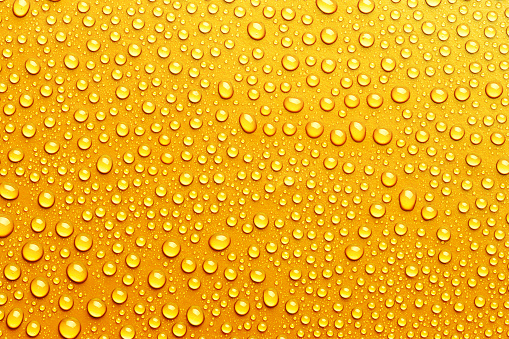 Orange background with waterdrops