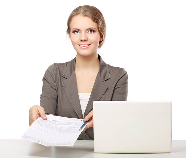 istock woman sitting at the desk 173314187