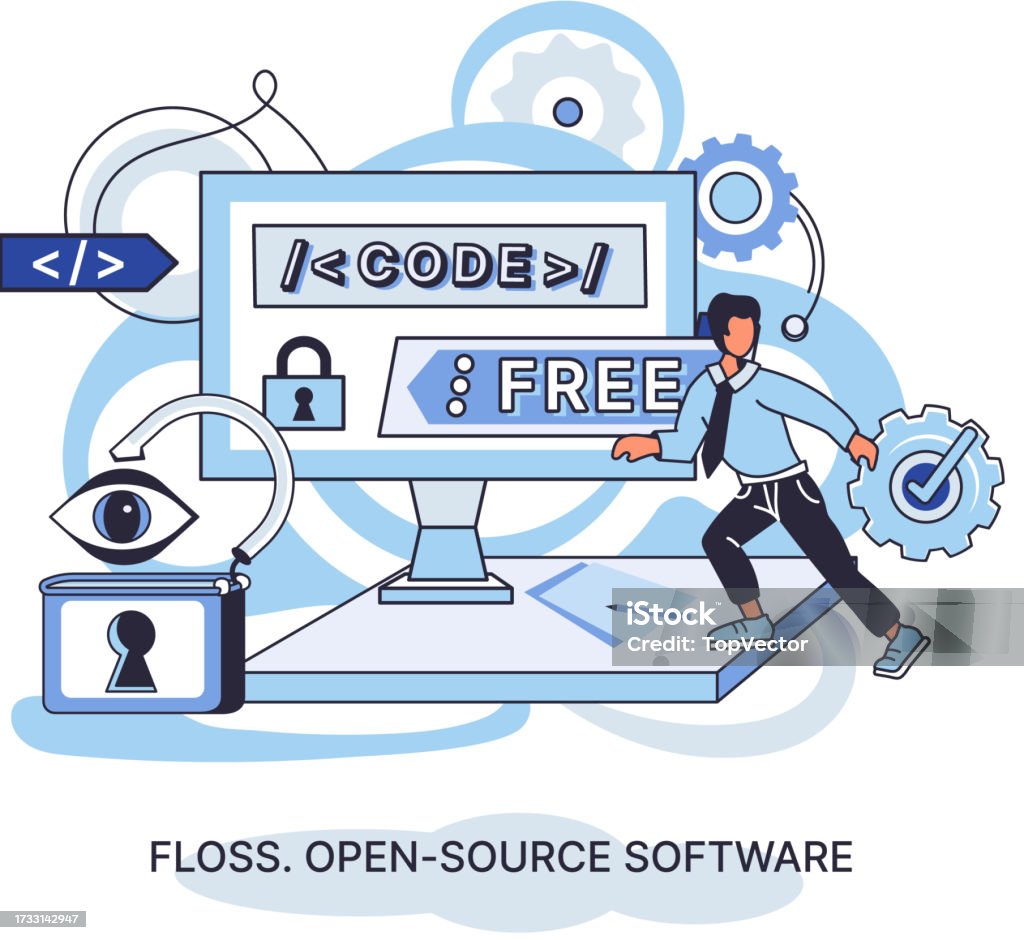 Floss Programm Floss Open Source Software Free Product Anyone Can Freely Redistribute ...