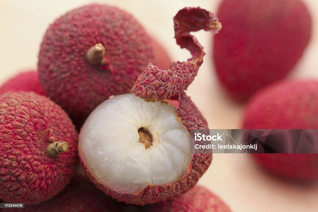 Fresh lychees. Close To Stock Photo