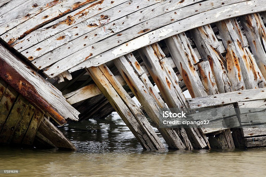 Velho barco detalhes. - Foto de stock de Abandonado royalty-free