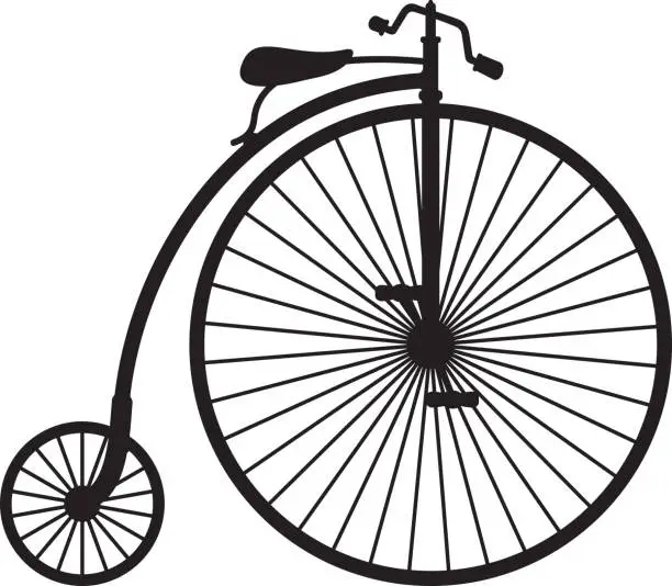 Vector illustration of Penny - Farthing or High Wheel Bicycle