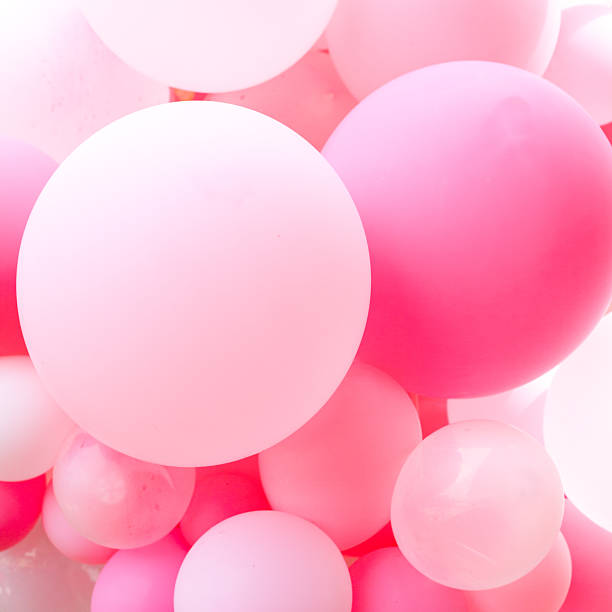 Cluster of Pink Balloons stock photo