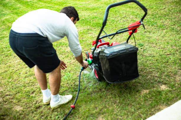 istock A man uses an electric lawnmower 1733328266