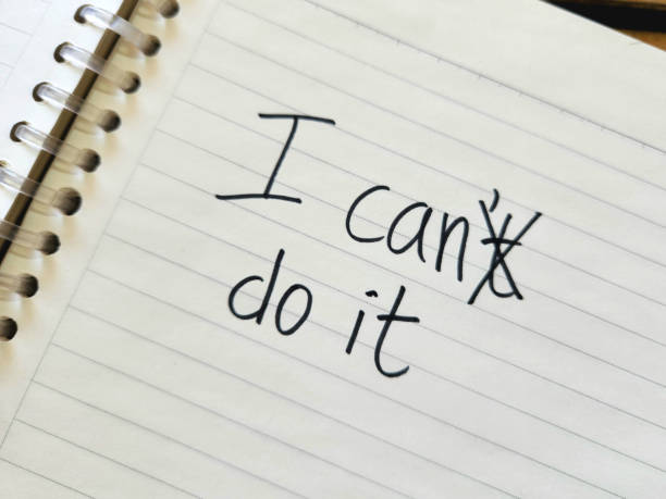 istock Optimism and positivity concept, changing I can't do it in I can do it 1733350599