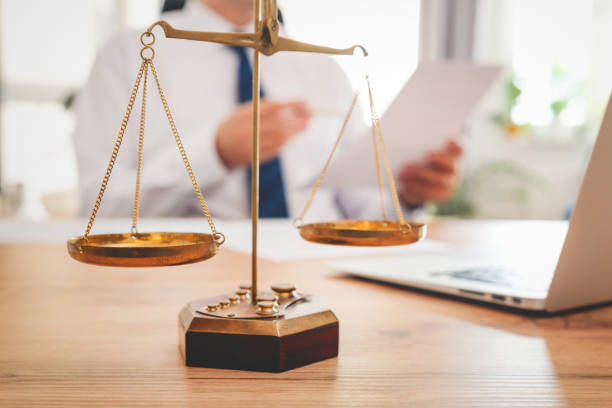 istock Lawyer or attorney working in the office 1733368282