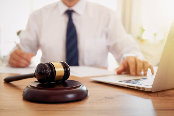 istock Lawyer or attorney working in the office 1733368290