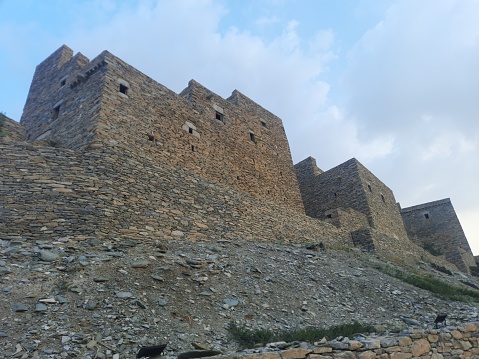 City walls of Avila in Spain. Panoramic view of landmark